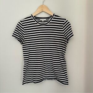 Blue and White Striped Vince Tee, Size S